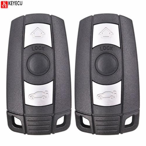 Keyecu 3Button Remote Key Smart Car Key Fob 868MHZ for BMW 1 3 5 6 7 Series X5 X6 Z4 Uncut Blade+ID7944 Chip+Electronics CAS3