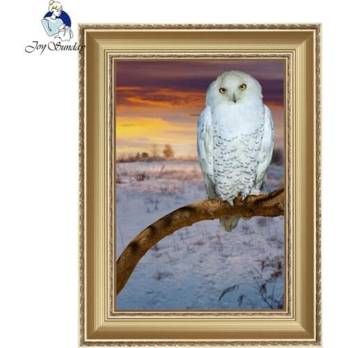 JOY SUNDAY Needlework,DIY DMC Cross stitch,11CT,14CT Sets For Embroidery kits,owl threads Counted Cross-Stitching