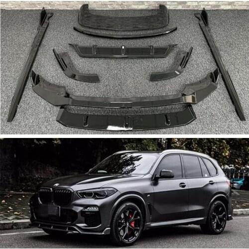 High Quality REAL CARBON FIBER Front Bumper Lip Spoiler Rear Trunk Diffuser Side Body Skirt FOR BMW X5 X5M G05 2019 2020 2021