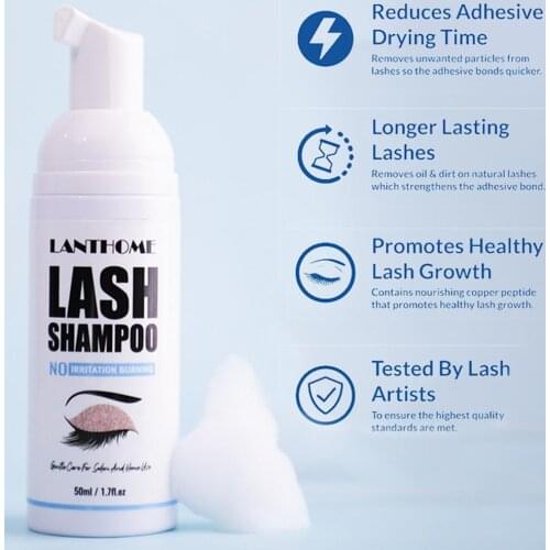 Eyelash Cleaner Foam Shampoo Pump Press Lash Lift Eyelash Eyelashes Cleaner Eye Extension Mousse Cosmetics Foam Cleansing C1V2