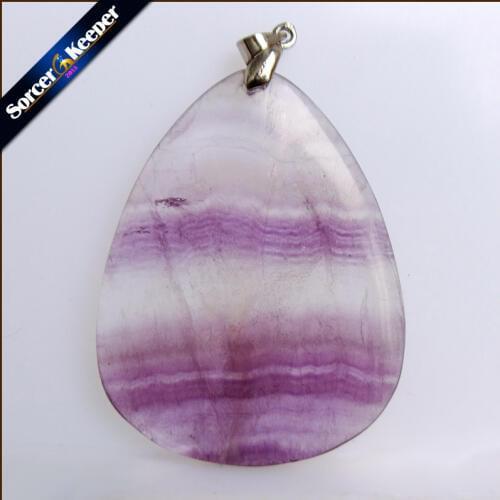 High Quality Big Natural Rainbow Fluorite Stone Beads Pendants Necklaces Wholesale Bijoux Necklace For Womens Jewelry QS695
