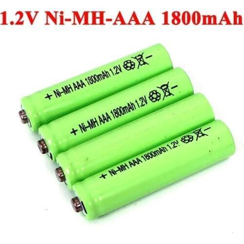 1.2v NI-Mh AAA Batteries 1800mAh Rechargeable ni mh Battery 1.2V aaa For Electric remote Control car Toy RC ues