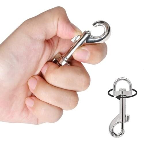 1Pcs 54mm Swivel Eye Snap Hook Dive Single Ended Swivel Eye Bolt Hook Stainless Steel Snap Hooks for Dog Leash Collar Linking