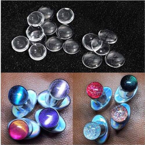 10pcs Silicone Gel Polish Display 1.6cm/1.4cm Card DIY Nail Art Practice Display Card DIY Nail Art Salon Professional Tools