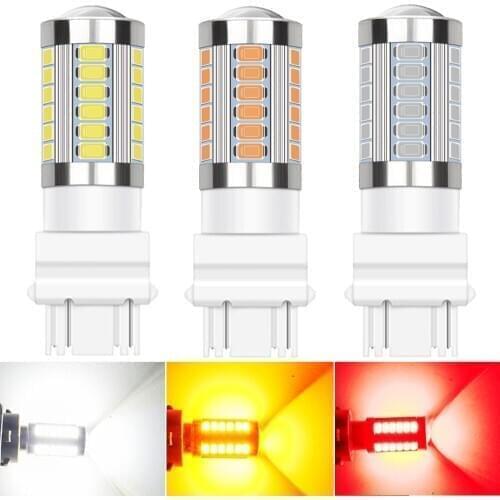 2x T25 3156 3157 1157 BAY15D T20 7443 1156 Led 5730 33SMD Auto Car Bulbs Turn Signal Lights Brake Lamp 12V White red orange
