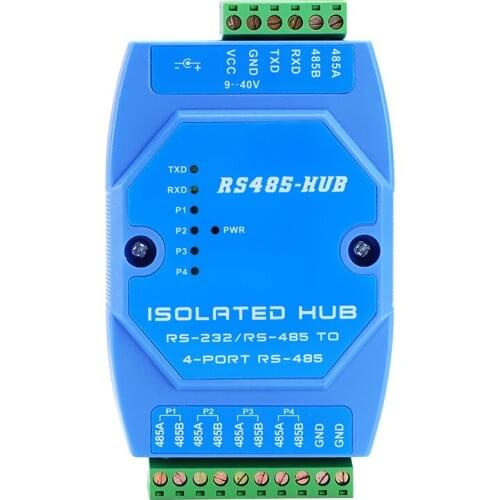 485 Repeater Industrial-grade Photoelectric Isolation 4 Road RS485 Hub Sub-sharer 485 Splitter 1 in 4 Out