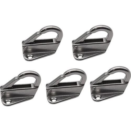 5 Pcs/lot Fender Hook Snap Stainless Steel 316 Spring Locked Fending Hook Attach Rope Boat Sail Tug Ship Boat Marine Hardware