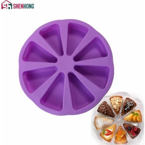 8 Cavity Scone Pans Silicone Cake Mould Baking Pastry Tools Microwave Oven Cornbread Bakeware Kitchen Home Accessories Supplies