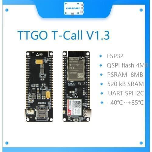 LILYGO TTGO T-Call V1.3 ESP32 Wireless Module GPRS Antenna SIM Card SIM800L Module And GSM/GPRS Antenna