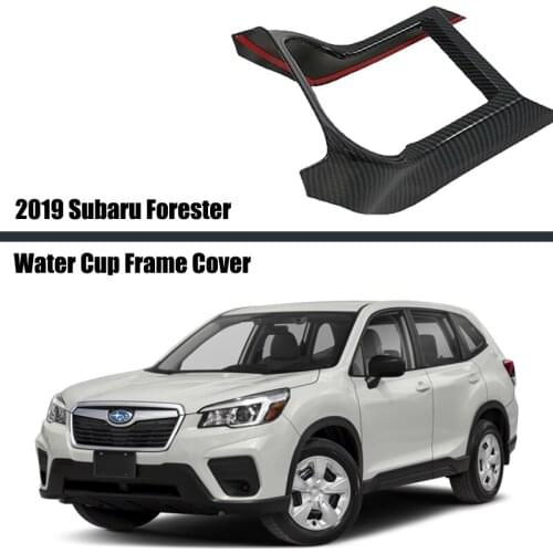 For Subaru Forester 2019 2020 Car Central Control Panel Water Cup Holder Cover Trim Frame Sticker Accessories