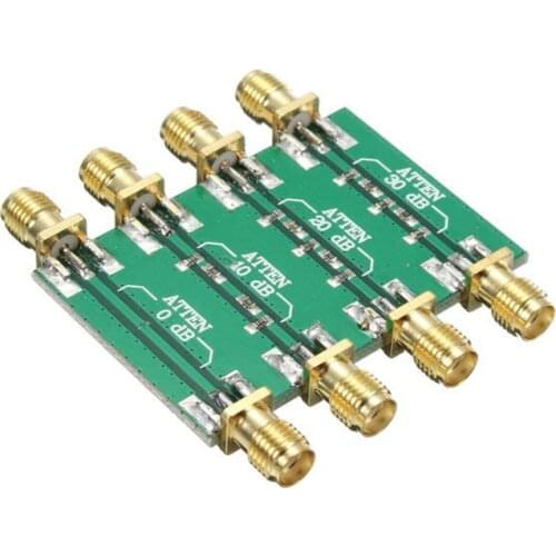 DC-4.0GHz RF Fixed Attenuator 23dBm 200mW with SMA double female head 0dB 10dB 20dB 30dB