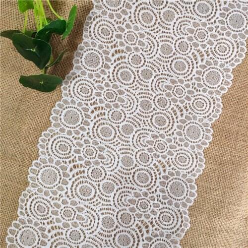 E3063 wide 21 cm white elastic underwear lace trim sewing
