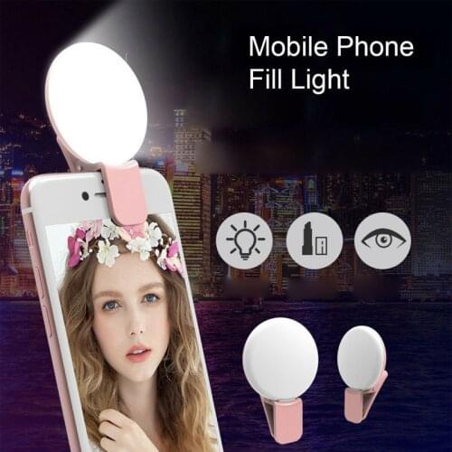 Mobile Phone LED External Fill Light Click Type Beauty Selfie Artifact Portable Photography Light Night Lighting Night Light