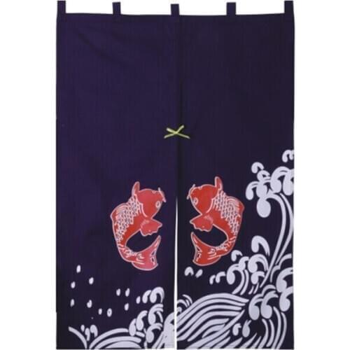Customized Accept) Korea/Japan/China Sushi Restaurant Kitchen Hanging Doorway Cloth Curtain Noren-Carps(85x140cm)