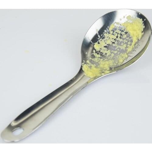 Spoon shape stainless steel ground ginger garlic is garlic is garlic is chopped ginger and garlic mill mud