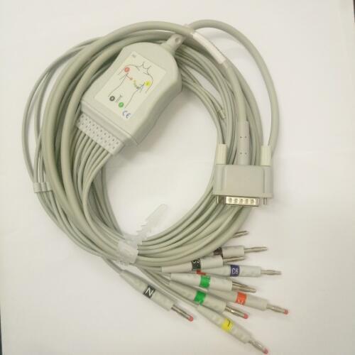 Kmtkeramed Compatible For Bionet Cardiocare 2000/cardiotouch3000 One Piece 10Leads Cable With Leadwire 4.0 Banana End Iec