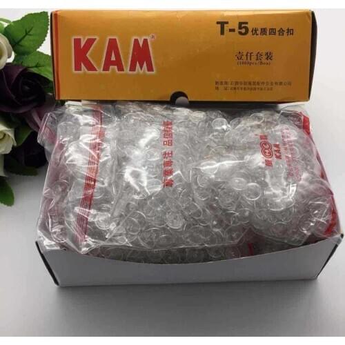 1000set Kam Snap Button T5 T3 Clear Snap Buttons KAM Brand 12mm 10mm Clear Plastic Snap Button Transparent Fastener