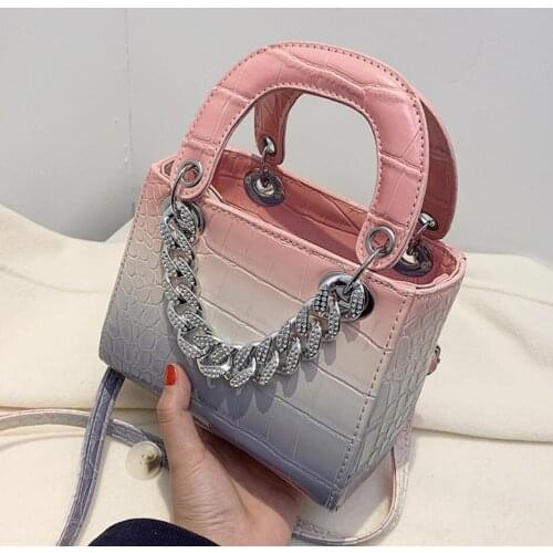 Stone pattern Square Tote bag 2021 Spring New Quality PU Leather Womens Designer Handbag Luxury brand Shoulder Messenger Bag