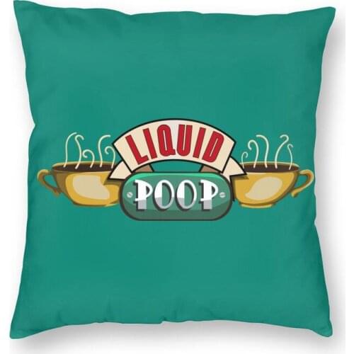Liquid Poop Square Pillow Case Home Decor Friends Cushion Cover Throw Pillow for Sofa Double-sided Printing