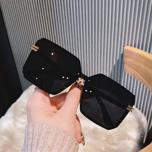 2021 New Personality Trend Wide Brim Sun Glasses Unisex Fashion Street Shooting
