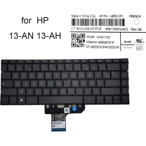 New French azerty backlit keyboard for HP Pavilion 13-AN Envy 13-AH AH1025CL FR Euro notebook pc Keyboards L48502-051 HPM17K6
