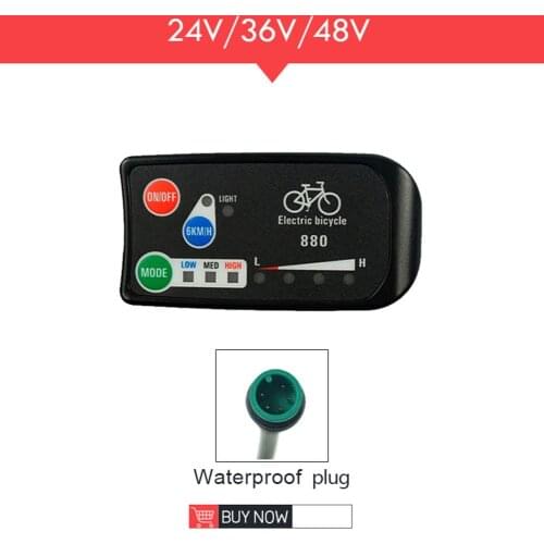 24/36/48V KT-LED 880 Display Control Panel E-Bike Part Electric Bicycle Bike KT Control Display 15-bit LED Strip Speed Indicator