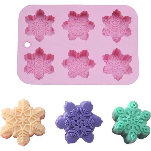 Different Patterns Christmas Snowflake Oriental Cherry Shaped Silicone Cake Mold DIY Handmade Soap Mold #SO