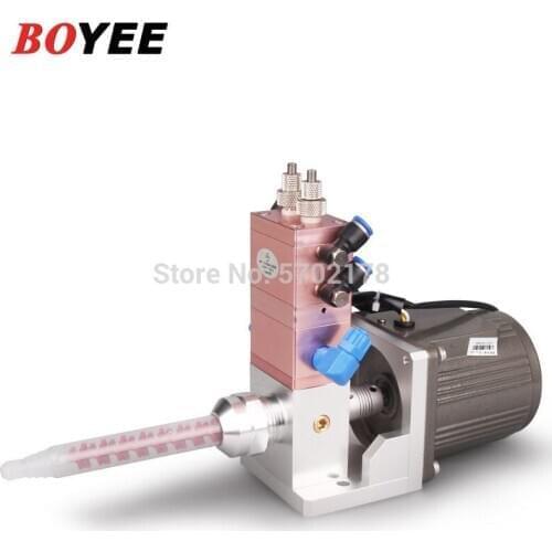 Glue-coated rubber electric stirring double liquid dispensing valve lift back suction crystal glue epoxy dynamic mixing valve
