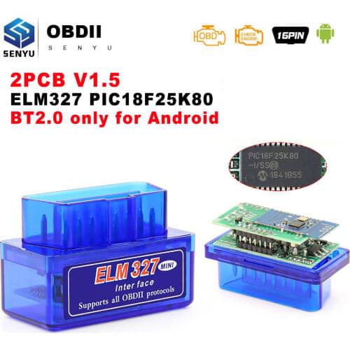 ELM 327 V1.5 OBD2 Bluetooth Scanner For Android elm327 v1.5 ODB2 Code Reader OBD 2 OBD2 Car Diagnostic Scanner Tool ELM327 1.5