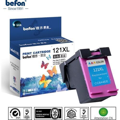 Befon Compatible 121 XL Cartridge Replacement for HP 121XL Color Ink Cartridge for Deskjet D2563 F4283 F2423 F2483 2493 4213