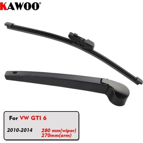 KAWOO Car Rear Wiper Blade Blades Back Window Wipers Arm For Volkswagen VW GTI 6 Hatchback (2010-2014) 280mm Car Accessories