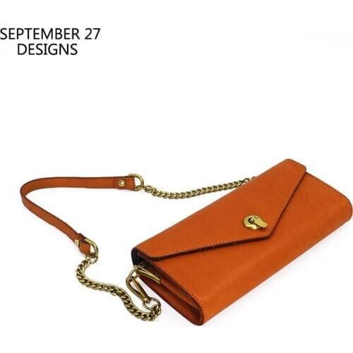 New Design Shoulder Bag Women Genuine Leather Vintage Lady Chain Armpit Bags High Quality Female Travel Fashion Phone Date Bag