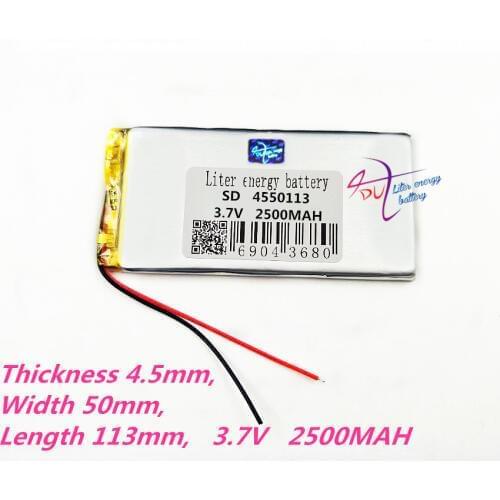 Tablet PC battery capacity 4550113 3.7V 2500mA Universal Li-ion battery for Tablet PC general battery 7 inch 8 inch 9inch