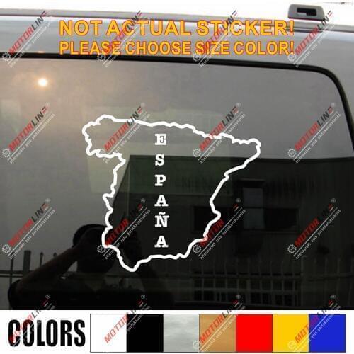 Spain Map outline Espana Decal Sticker Car Vinyl Spanish no bkgrd pick size