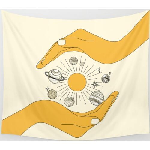 The Universe in Your Hands Wall Tapestry Cover Beach Towel Picnic Yoga Mat Home Decoration