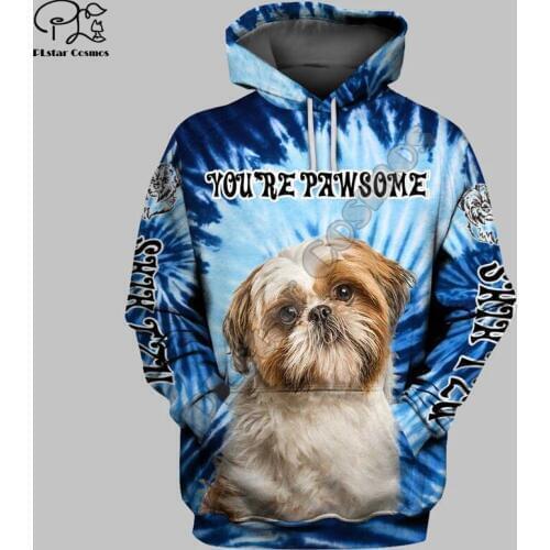 PLstar Cosmos Animal Pug Bull Dog Kawaii Retro Funny NewFashion Streetwear Unisex 3DPrint Zipper/Hoodies/Sweatshirts/Jacket N-18