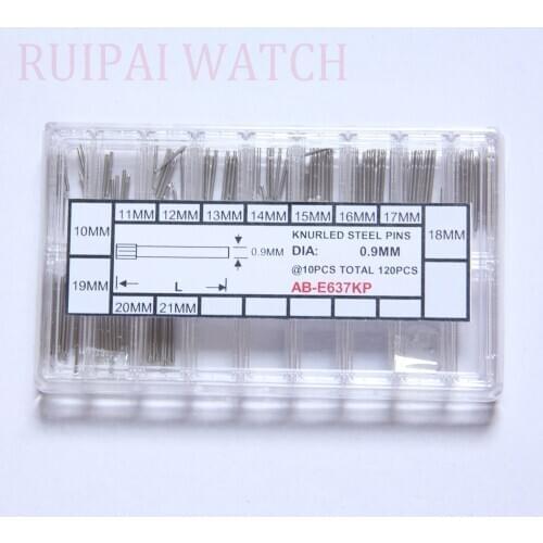 0.9mm Knurled Steel Pins Assortment In Elegant Box Size From 10~21mm