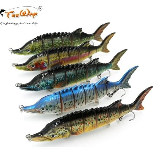 1Pcs 17cm 61g New Artificial Bait Big Fishing Lure 7 Segment Swimbait Crankbait Hard Bait Slow With Fishing Hooks TW701