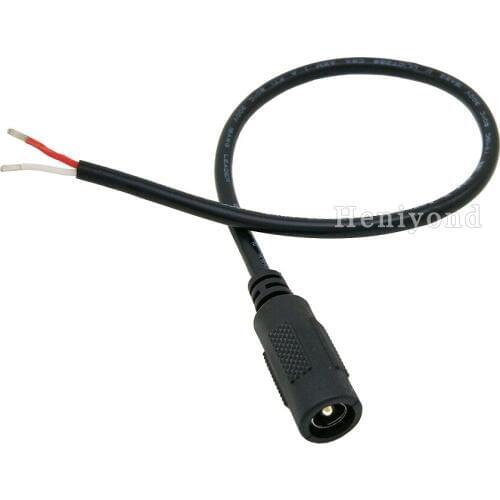 10pcs/lot DC plug CCTV Camera 5.5mm x 2.1mm DC Power Cable Female Plug Connector Adapter Jack 5.5*2.1mm to connection led strip