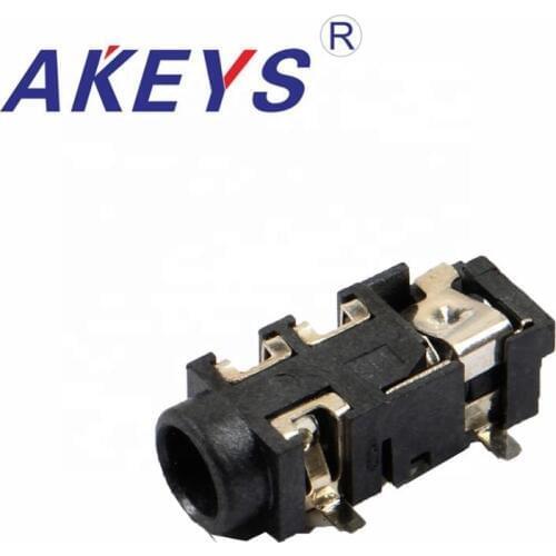 10 PCS PJ-327a 3.5 Earphone Jack 4pin Paster 2 Fixed Pin Diameter 3.5mm Jack Harpoon Pin Socket Switch