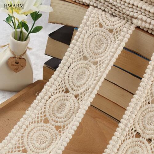 10yard 7.7cm african lace fabric ribbon trim wedding decoration for home High quality cotton yarn spot supply cotton line laces