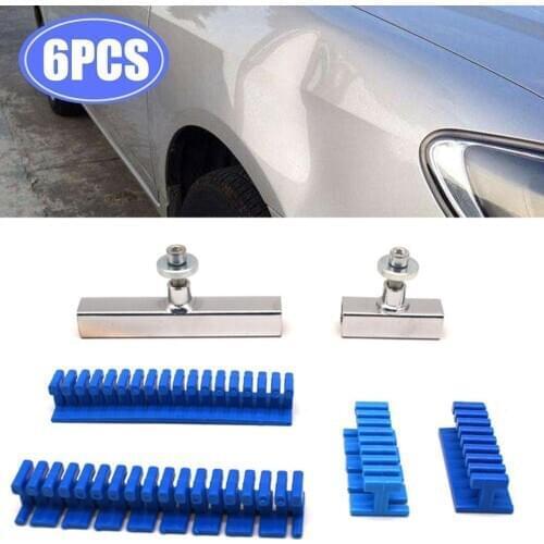 6pcs Car Body Slide Hammer Paintless Dent Repair Tools Puller Lifter Removal Kit for DIY Automobile Body Hail Damage Removal