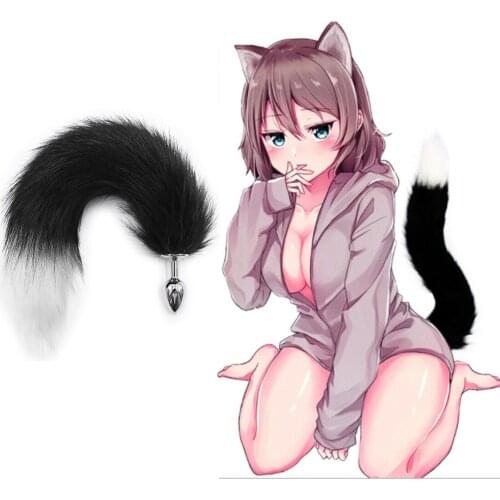 Anal plug Butt Plug Toys for Adults Stainless Steel Anal Plug Fox Tail Massager For Couple Cosplay Dildo Sex Toys