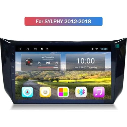 Android 10.0 System Quard Core 2G+32G WIFI HD 1024*600 Car GPS Nagavition For NISSAN SYLPHY 2012-2018 Car Multimedia Player