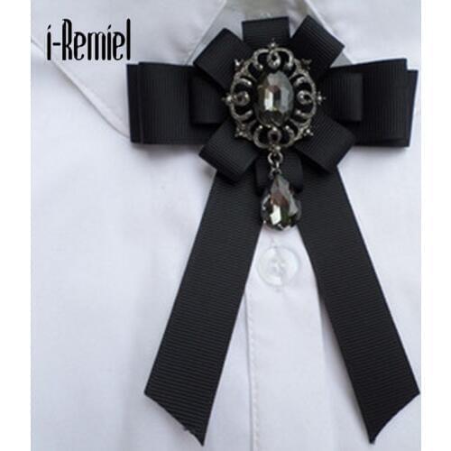 I-Remiel Brooches Unisex Pin Real Trendy Zinc Alloy Broche Joker Fashion Handmade Bow Brooch High-end Neutral Assembly Corsage