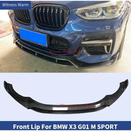 For BMW G01 X3 G02 X4 Carbon Fiber/FRP Front Bumper Lip Chin Spoiler front Bumper Diffuser Bumpers Protector 2018