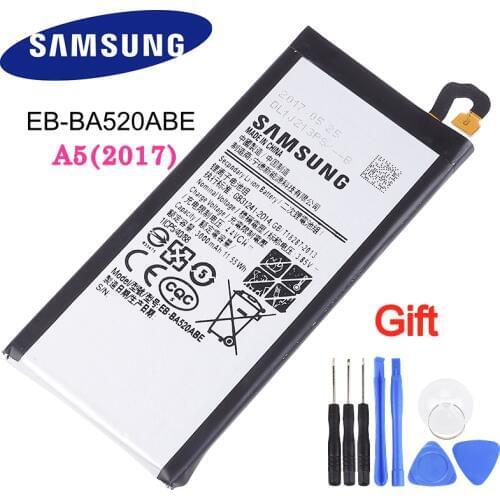 EB-BA520ABE 3000mAh 100% Original Replacement Battery For Samsung 2017 Edition GALAXY A5 SM-A520F A520F Authentic Battery