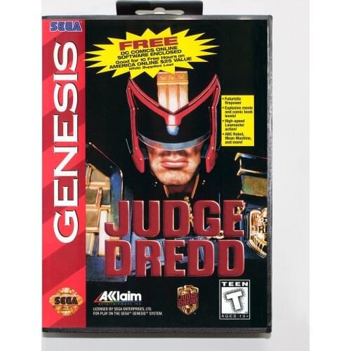 Jugde Dredd 16bit MD Game Card For Sega Mega Drive/ Genesis with Retail Box