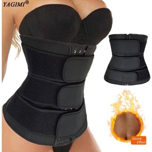 Womens Binders and Shapers Gaine Ventre Waist Trainer Flat Belly Sheath Corset Sweat Belt Body Shaper Women Slimming Shaper