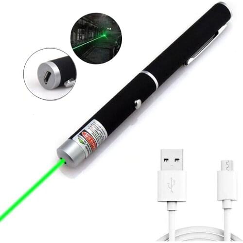 Hunting USB Charger Green/Red Laser Pointer Pen 5MW 532nm 605nm High Powerful Laser Sight Laser Pen for Office School